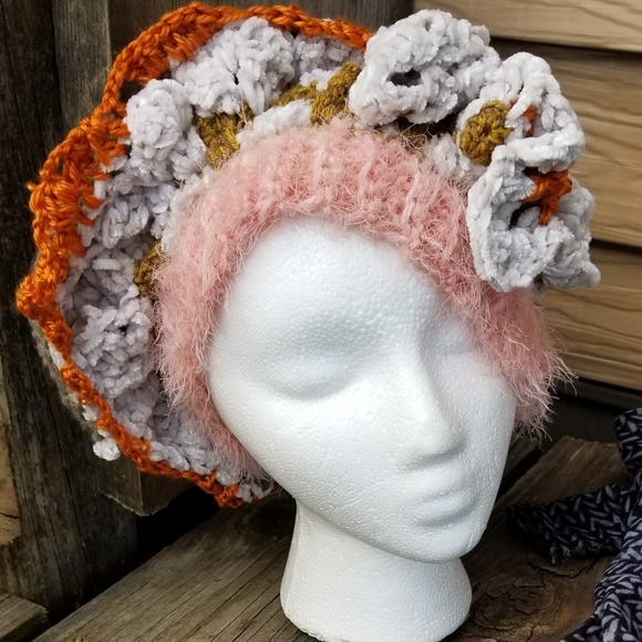 Hat Couture Funky Crochet Art Handmade - Picture 1 of 8